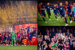 BetVictor伟德官网-特尔施特根社媒庆夺冠：巴萨是冠军！这是属于我们的奖杯！